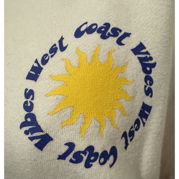 Forever 21 West Coast Vibes Split Graphic Print Sweatshirt Top Streetwear Size M - Picture 11 of 12